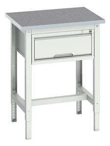 Verso Height Adjustable Work Storage and Packing Benches Verso 700x600 Height Adjustable Bench Lino Top + Cabinet